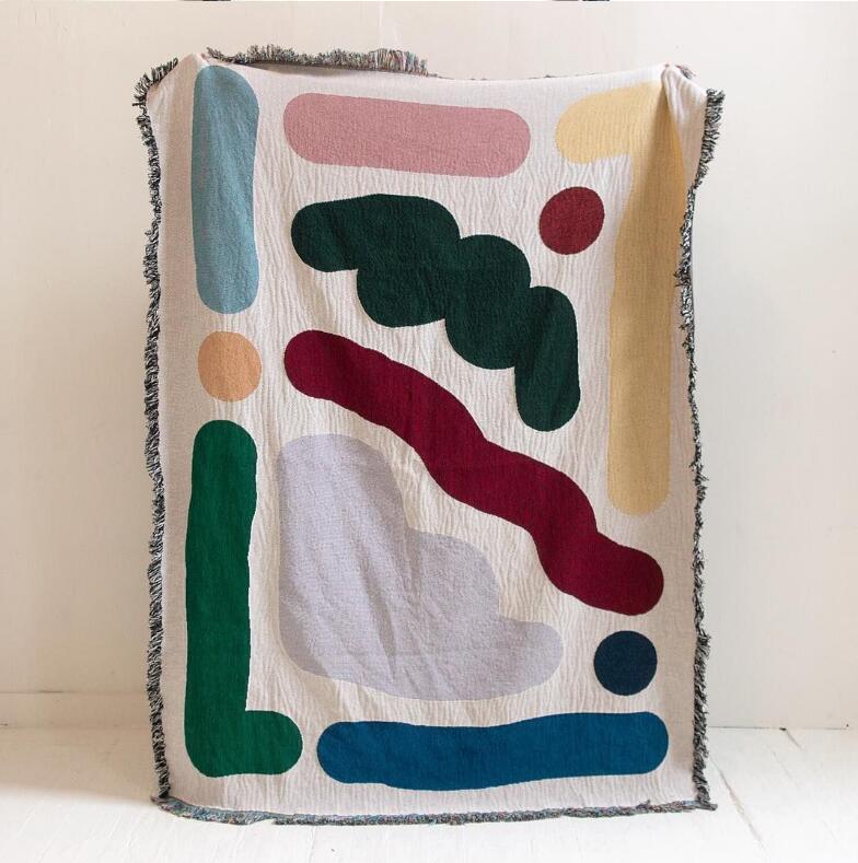 Kolorowe linie bawełna podróż  – Outdoor Camping Rugs recenzja i cena